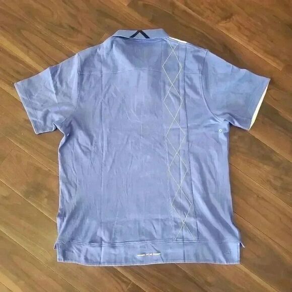 Xebex Sport Men's Blue White Embroidered Logo Shirt NEW - Picture 10 of 13